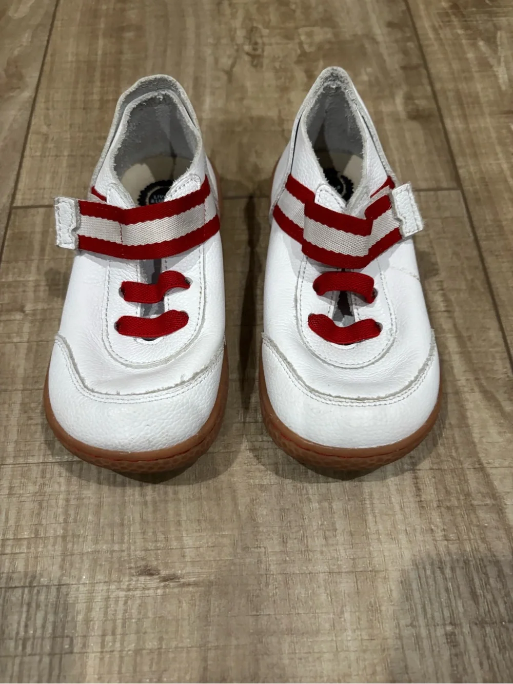 Livie & Luca White and Red Mary Jane Sneakers